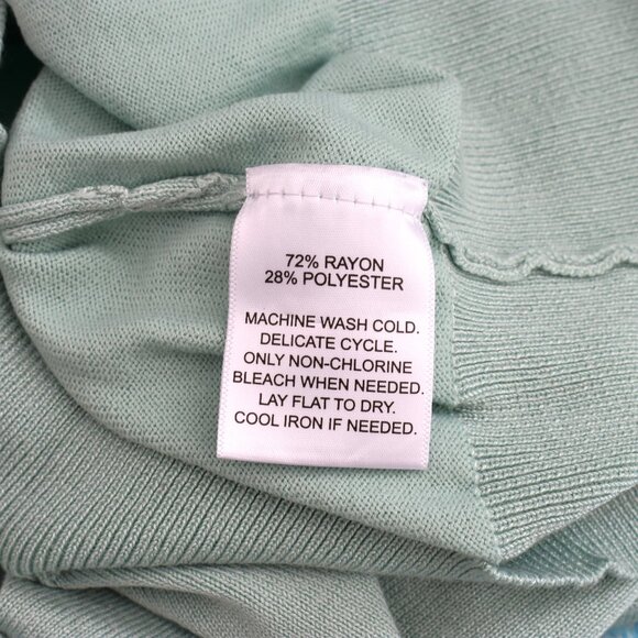 Women's Madison Grey Long Sleeve Turtleneck Knit Top MEDIUM Lime Green - Picture 11 of 11